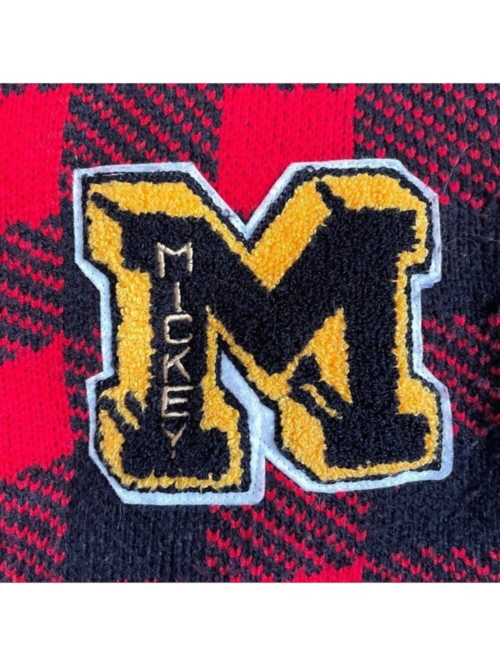 Disney x Forever 21 Mickey Mouse Checkered Cardigan Sweater - Large - Picture 3 of 9